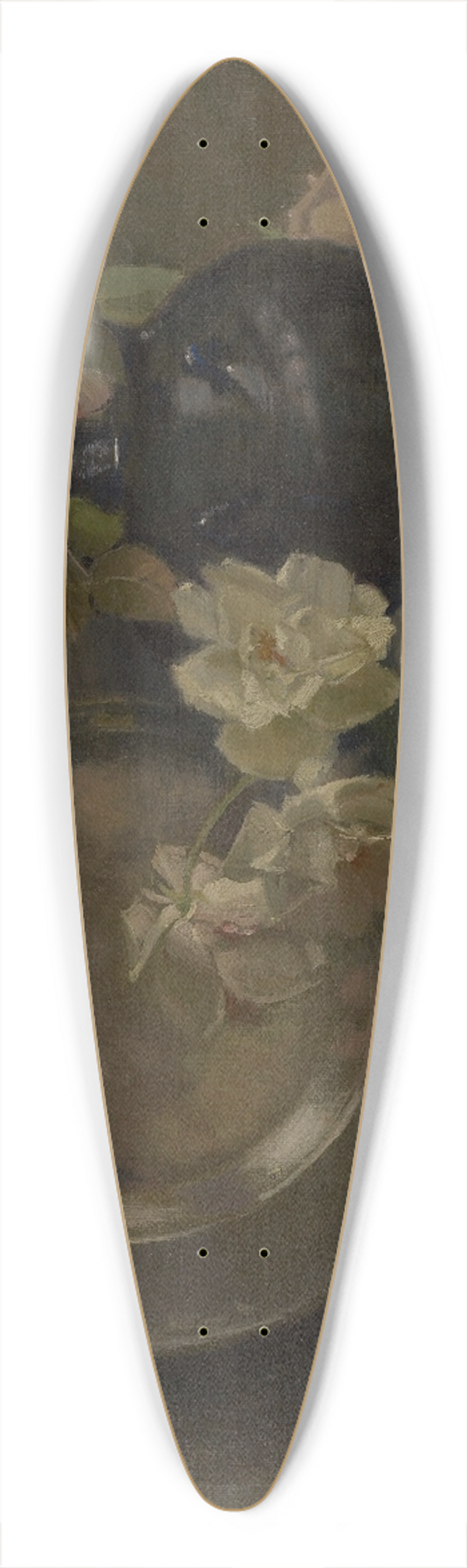 Mary Hiester Reid - A Study in Greys 39.3 inch art pintail longboard deck