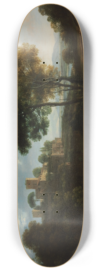 Claude Lorrain - Villa in the Roman Campagna 8.25 inch art skate deck