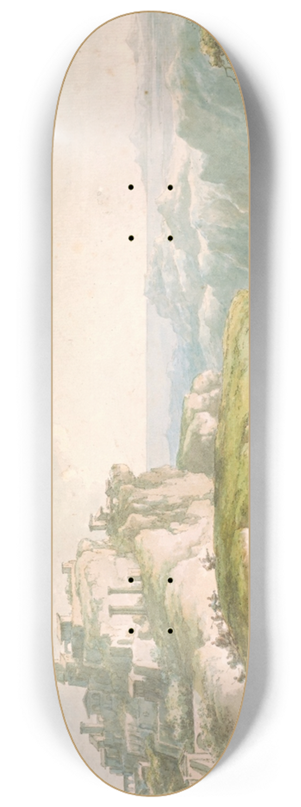 Claude-Louis Chtelet - View of Catanzaro 8.25 inch art skate deck