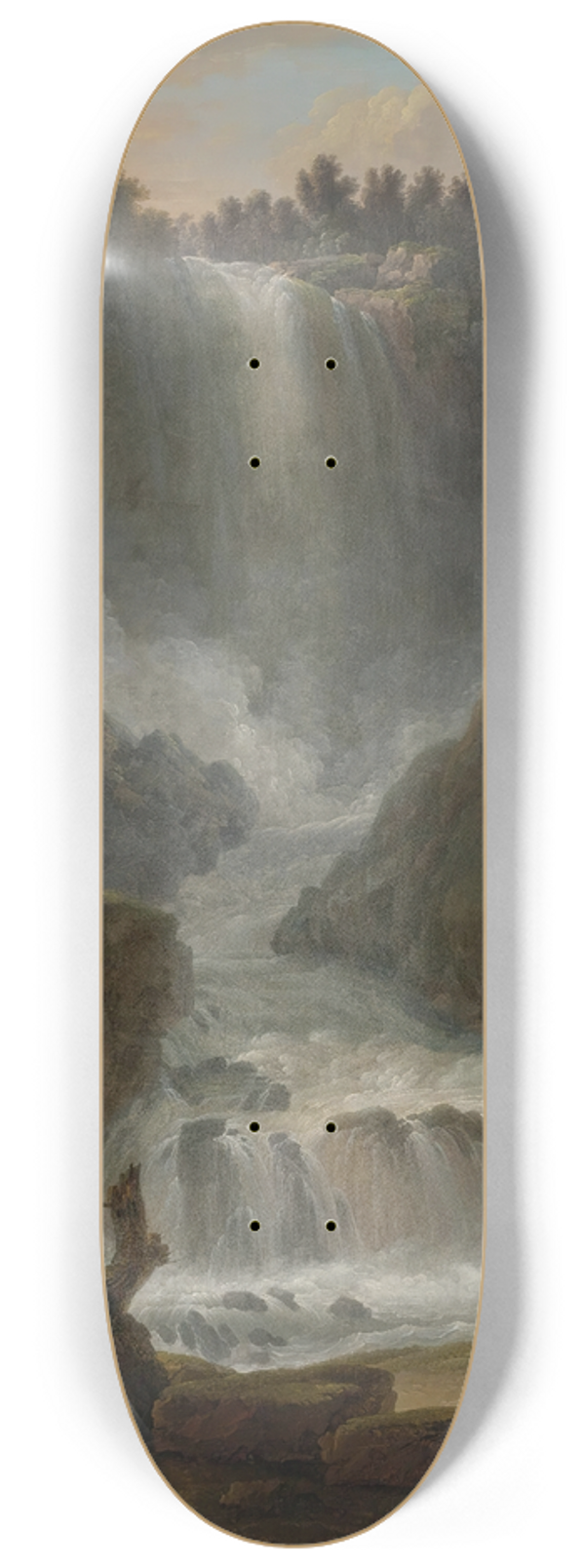 Claude-Louis Chtelet - View Of The Cascade Del Marmore Near Terni 8.25 inch art skate deck