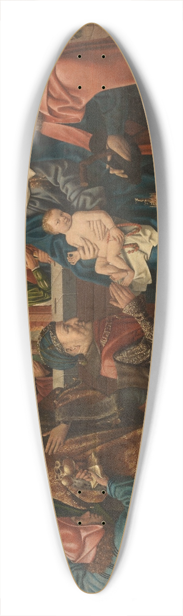 Master of Frankfurt - The Adoration of the Magi 39.3 inch art pintail longboard deck