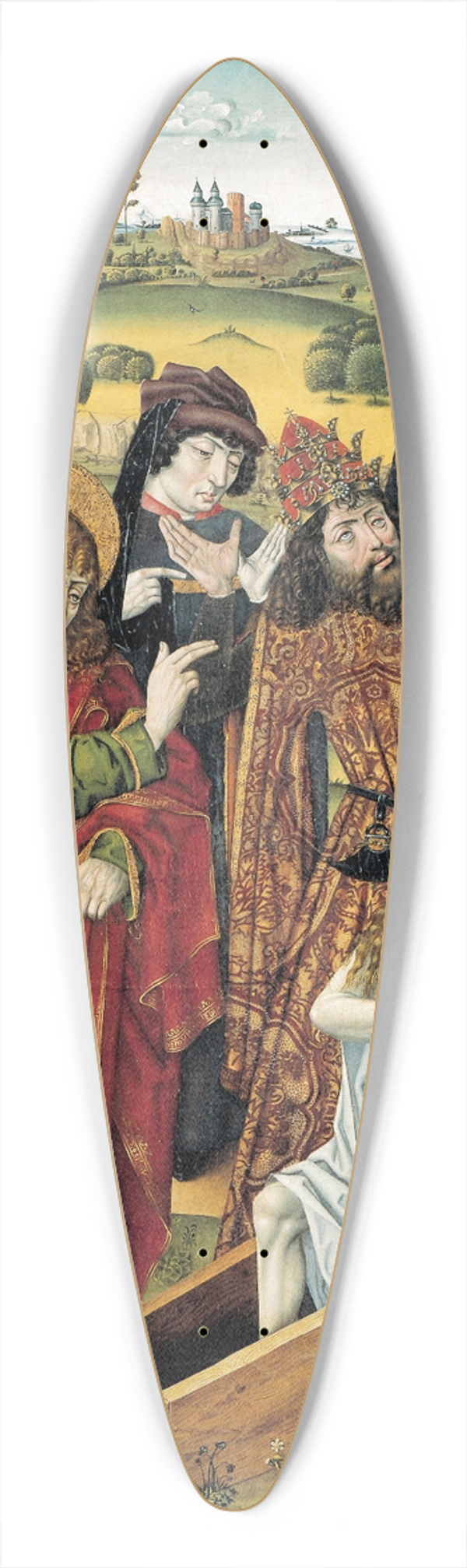 Master of Saint Nicholas - The Resurrection of Drusiana 39.3 inch art pintail longboard deck