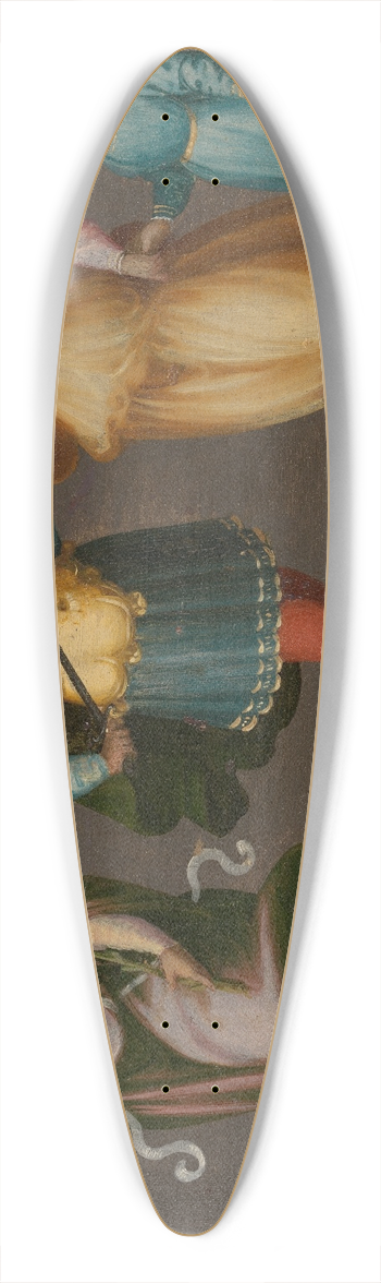 Master of Serumido - Archangels Gabriel, Michael, and Raphael with Tobias and a FemaleDonor 39.3 inch art pintail longboard deck