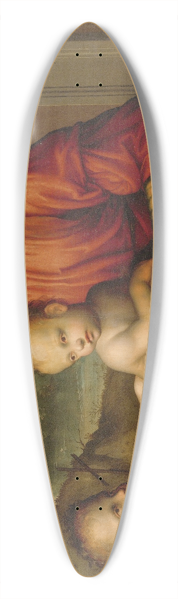 Master of the Scandicci Lamentation - Madonna And Child With The Infant Saint John The Baptist 39.3 inch art pintail longboard deck