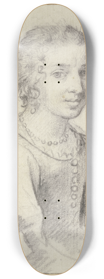 Claude Mellan - Portrt der Maddalena Corvina 8.25 inch art skate deck