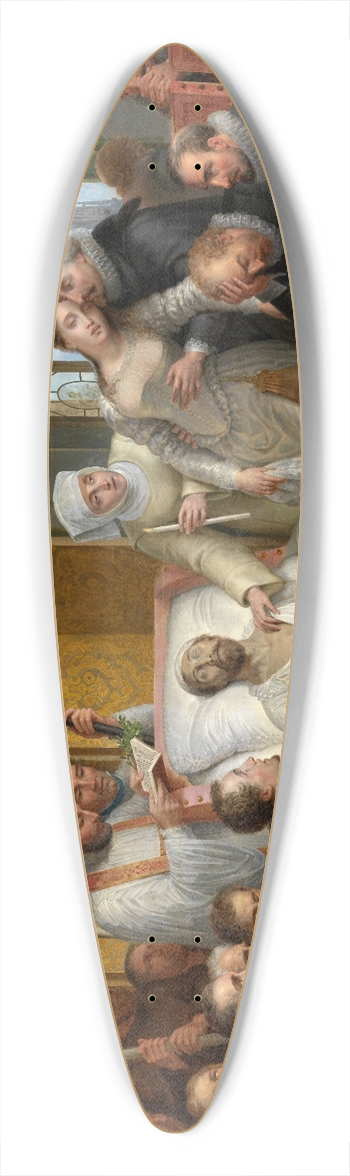 Mattheus Ignatius van Bree - The Death of Peter Paul Rubens 39.3 inch art pintail longboard deck
