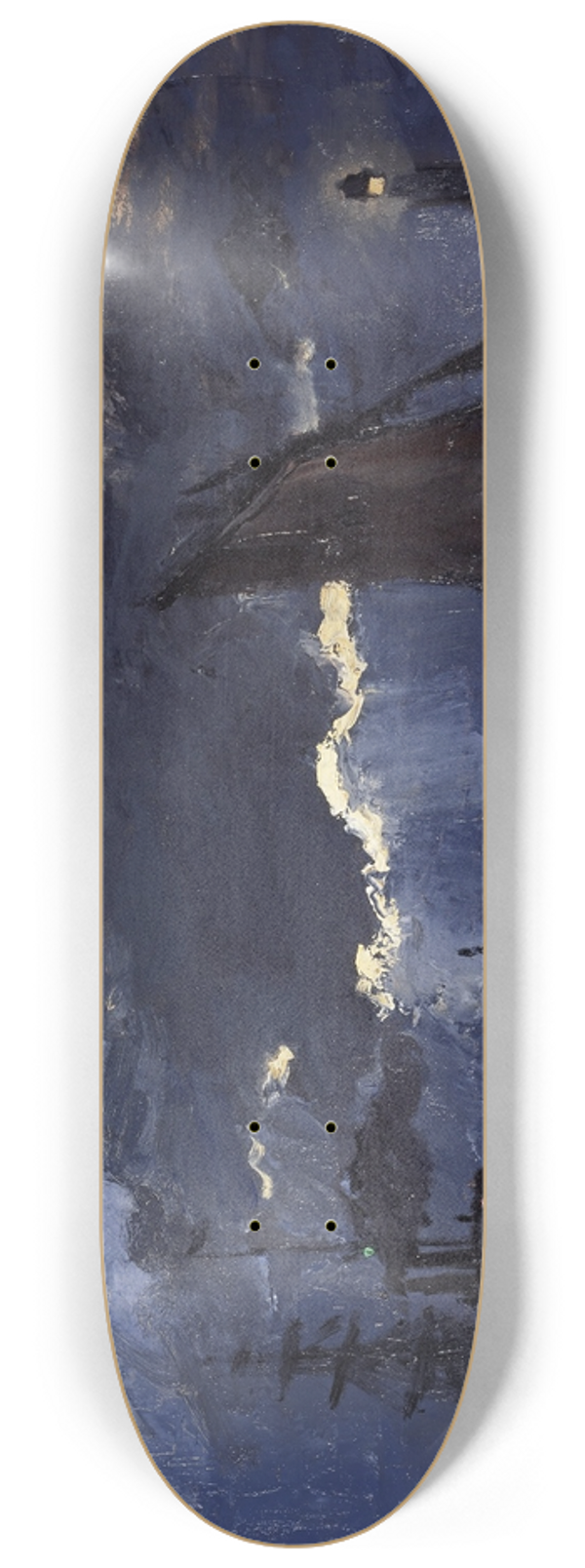 Claude Monet - A Seascape, Shipping by Moonlight 8.25 inch art skate deck