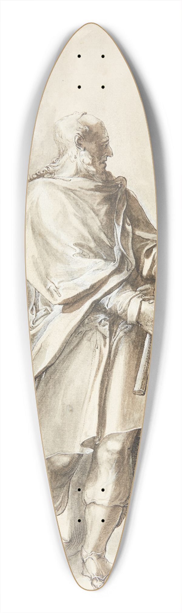 Matthus Gundelach - Jesus og de 12 apostle- Matthus 39.3 inch art pintail longboard deck