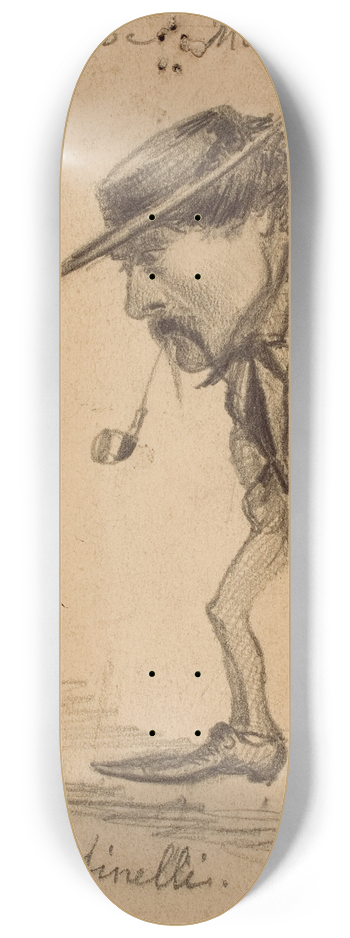 Claude Monet - Caricature of Henri Cassinelli (Rufus Croutinelli) 8.25 inch art skate deck