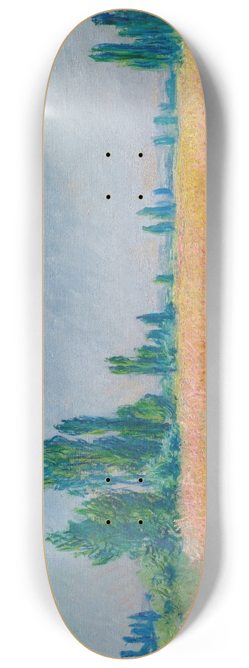 Claude Monet - Champ De Bl 8.25 inch art skate deck