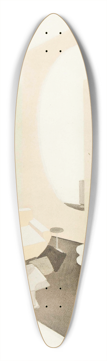 Maurice Jallot - Un Coin dAttente 39.3 inch art pintail longboard deck