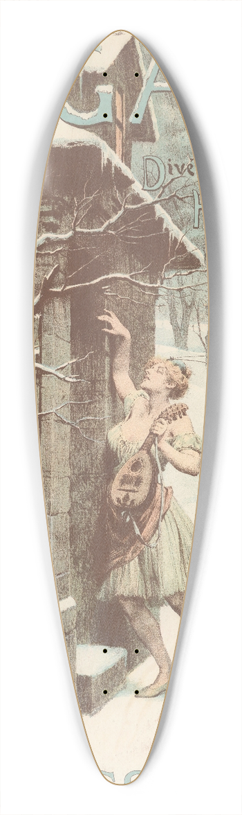 Maurice Leloir - Cigale 39.3 inch art pintail longboard deck