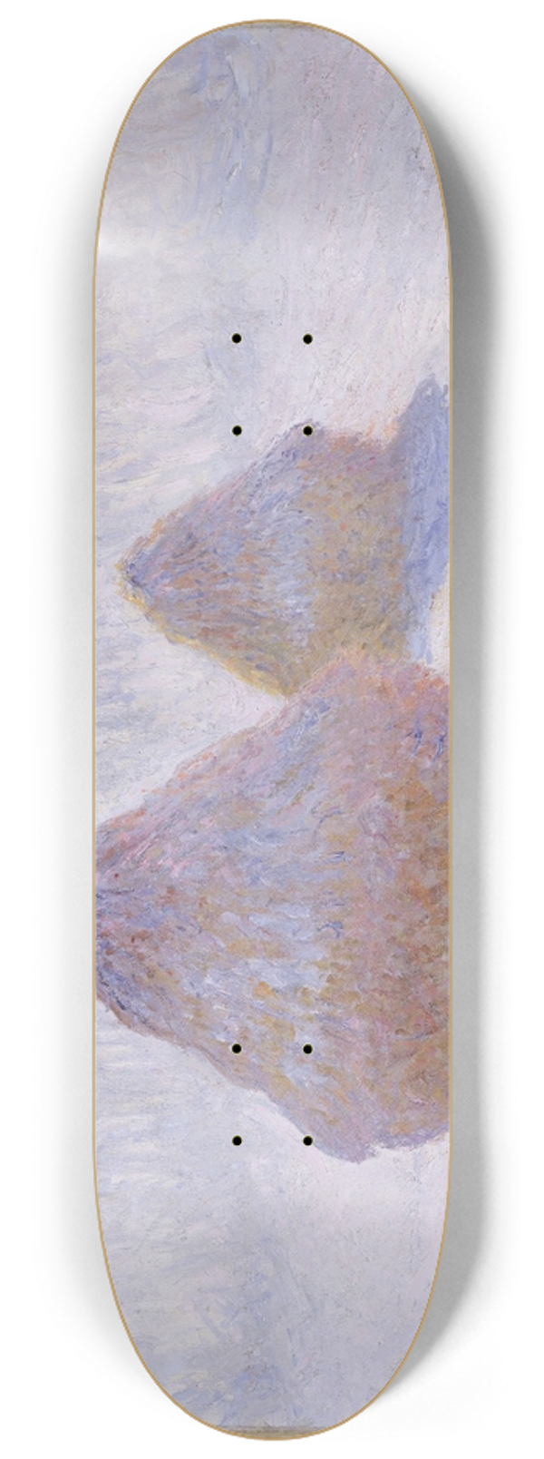Claude Monet - Haystacks (Effect of Snow and Sun) 8.25 inch art skate deck
