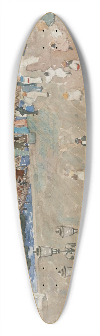 Maurice Prendergast - Gray Day, Venice 39.3 inch art pintail longboard deck
