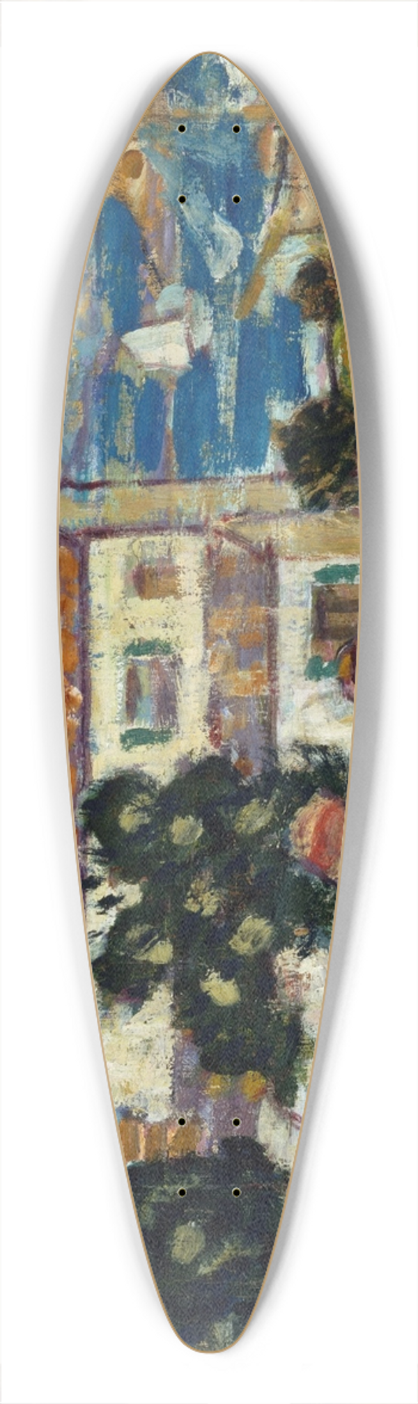 Maurice Prendergast - New England Village 39.3 inch art pintail longboard deck