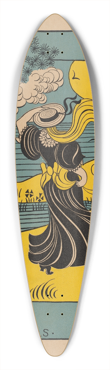 Maurice Prendergast - On the point 39.3 inch art pintail longboard deck