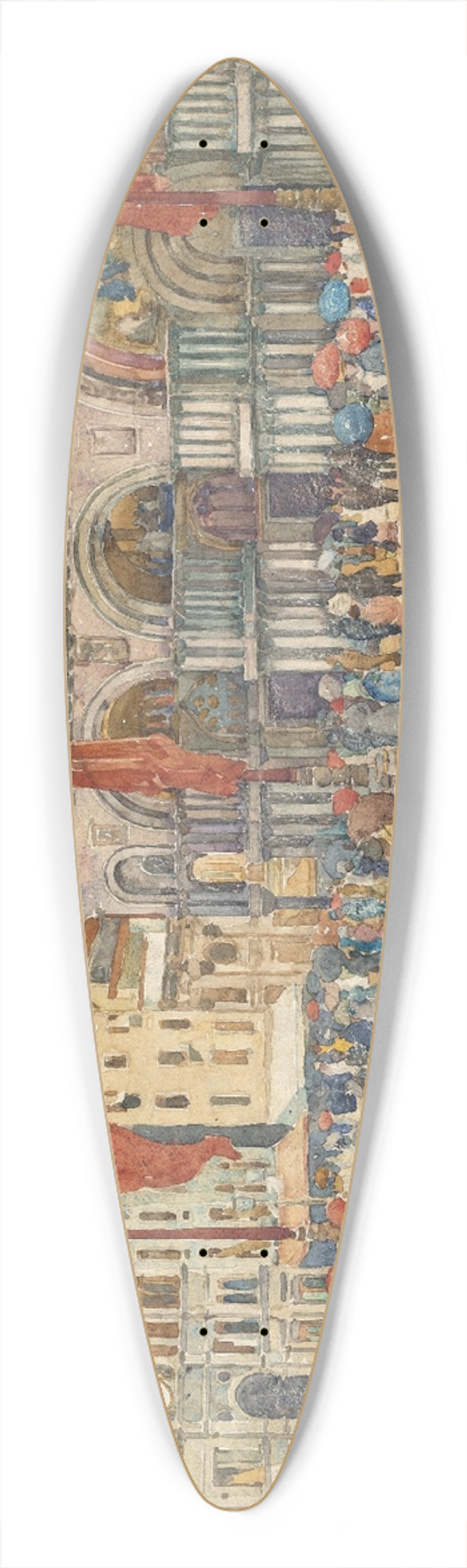 Maurice Prendergast - Piazza San Marco 39.3 inch art pintail longboard deck