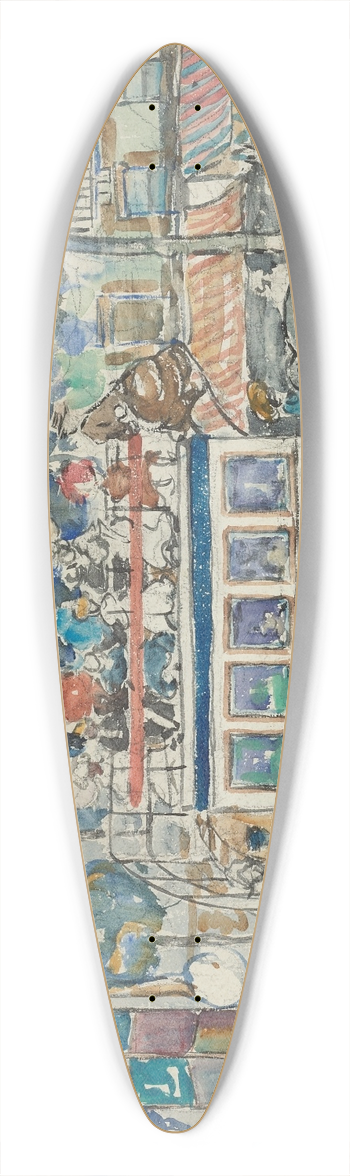 Maurice Prendergast - The Paris Omnibus 39.3 inch art pintail longboard deck