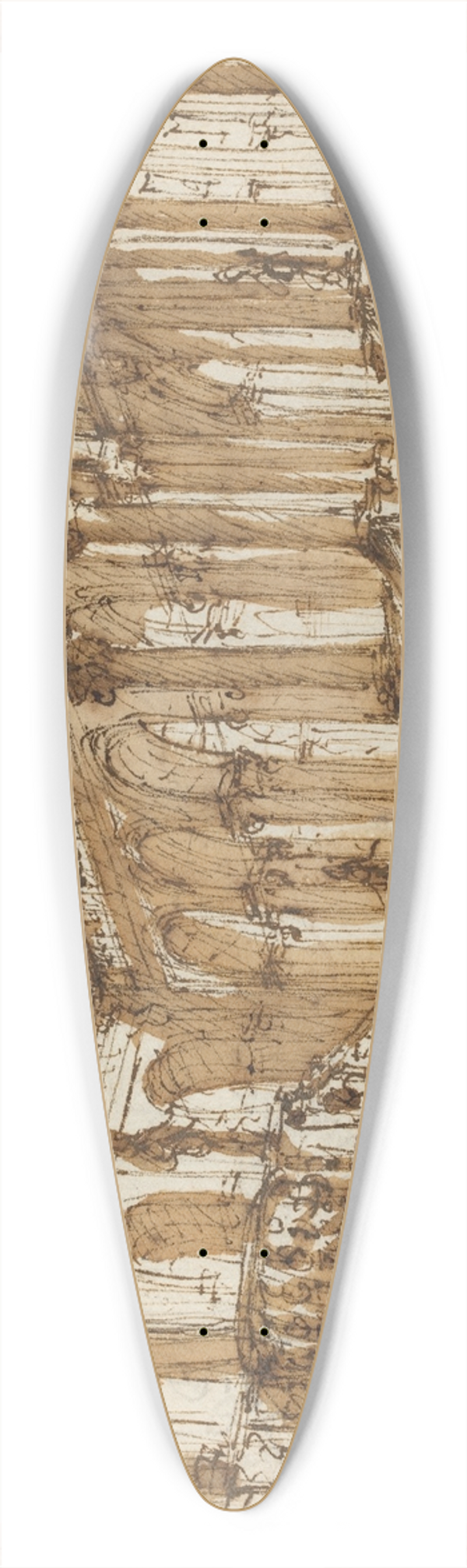 Mauro Antonio Tesi - Stage Design 39.3 inch art pintail longboard deck