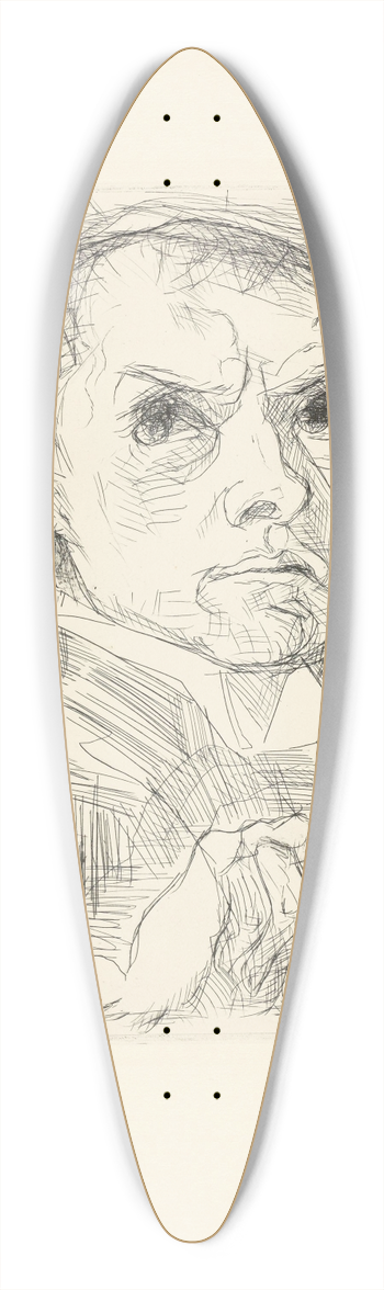 Max Beckmann - Gesichter 39.3 inch art pintail longboard deck