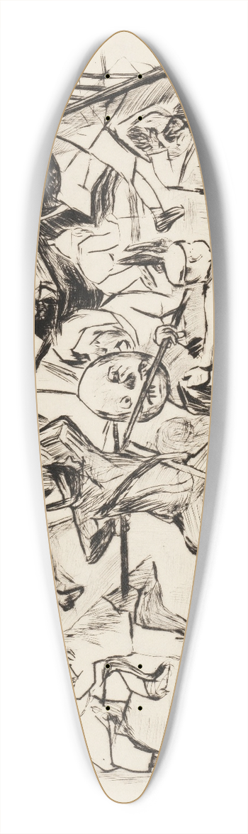Max Beckmann - Gesichter Pl.02 39.3 inch art pintail longboard deck