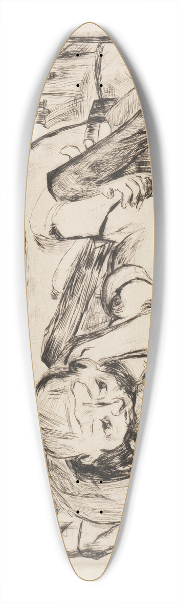 Max Beckmann - Gesichter Pl.06 39.3 inch art pintail longboard deck