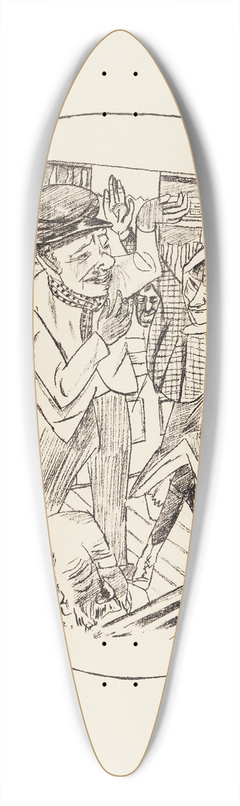 Max Beckmann - Kaschemme 39.3 inch art pintail longboard deck