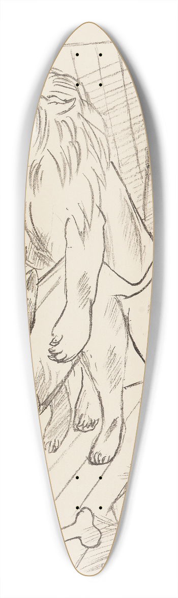 Max Beckmann - Lwenpaar 39.3 inch art pintail longboard deck