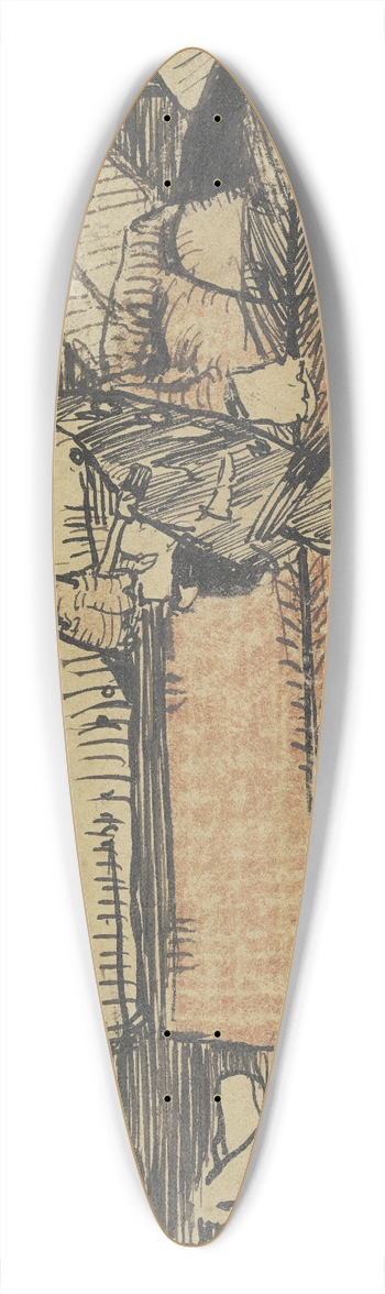 Max Beckmann - Neujahrskarte fr den Maler Ugi Battenberg 39.3 inch art pintail longboard deck