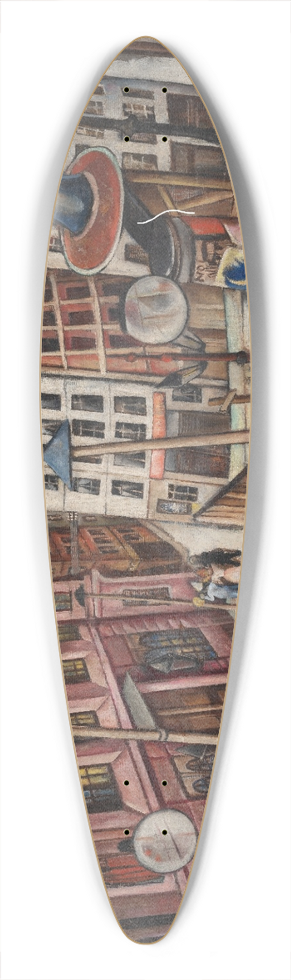 Max Beckmann - The Synagogue in Frankfurt am Main 39.3 inch art pintail longboard deck
