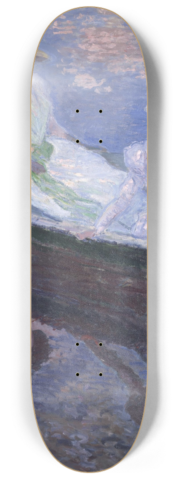 Claude Monet - On The Boat 8.25 inch art skate deck