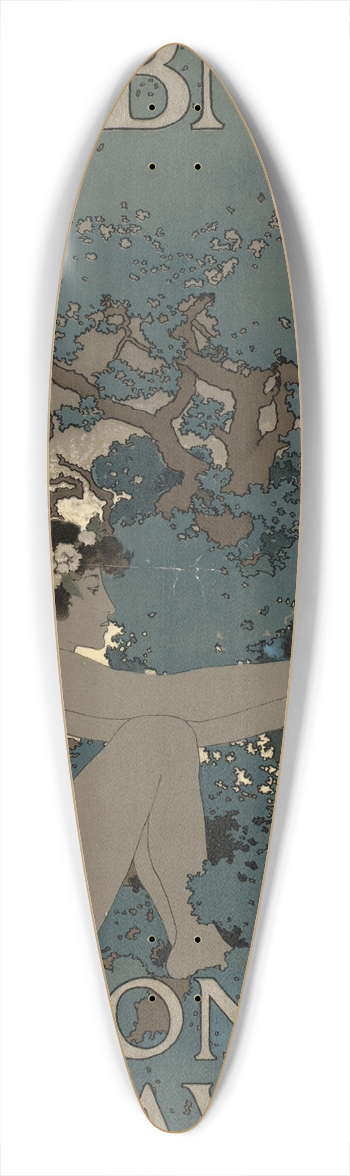 Maxfield Parrish - Scribners fiction number. August 39.3 inch art pintail longboard deck