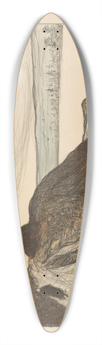 Maxime Maufra - La route de Gaud 39.3 inch art pintail longboard deck
