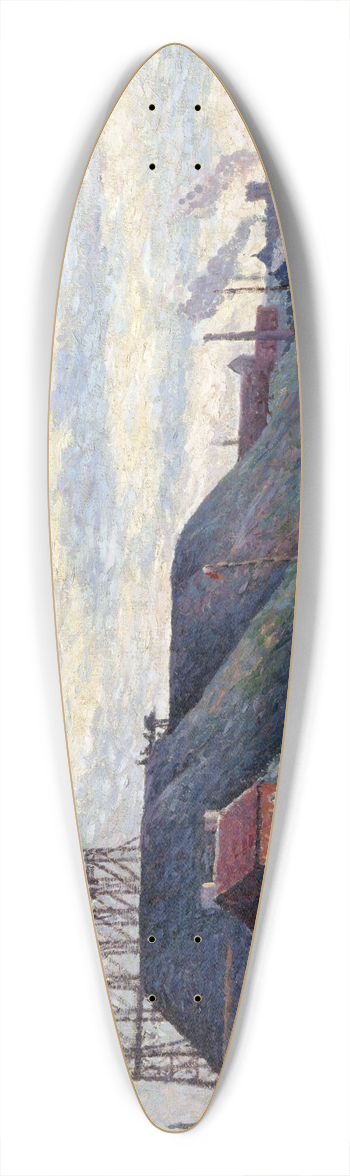 Maximilien Luce - Les terrils de Sacr Madame 39.3 inch art pintail longboard deck