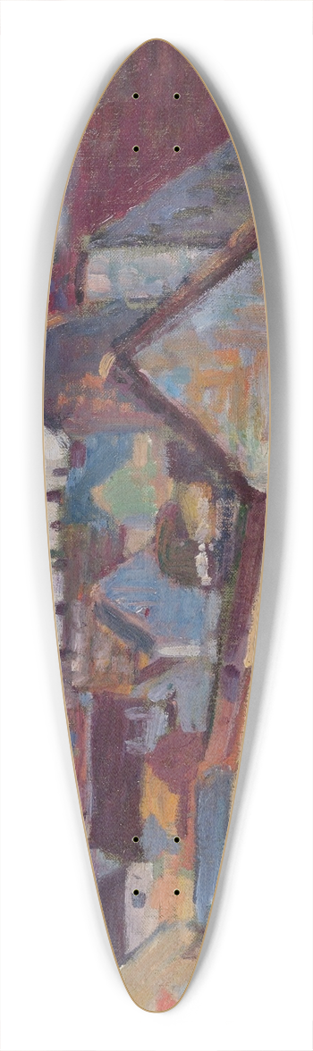 Maximilien Luce - Le Village De Conche-Sur-Condoires 39.3 inch art pintail longboard deck