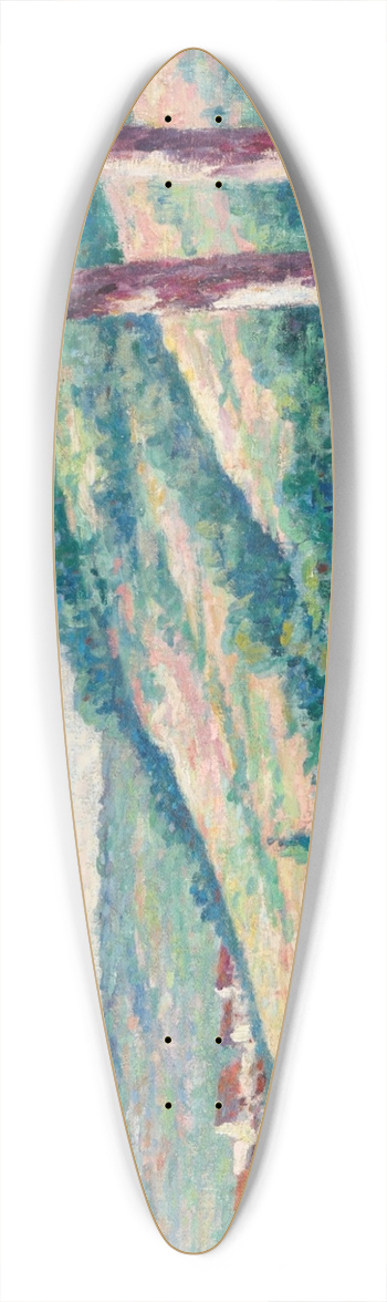 Maximilien Luce - Paysage aux bergres et vachers 39.3 inch art pintail longboard deck