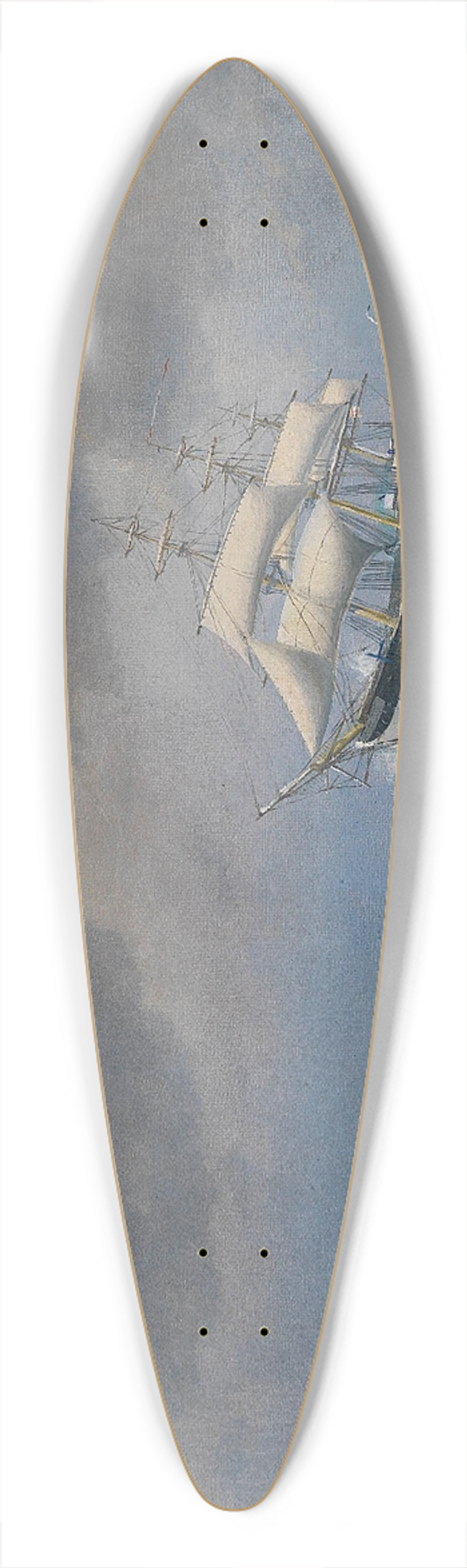 Max Jensen - Dreimaster auf hoher See 39.3 inch art pintail longboard deck