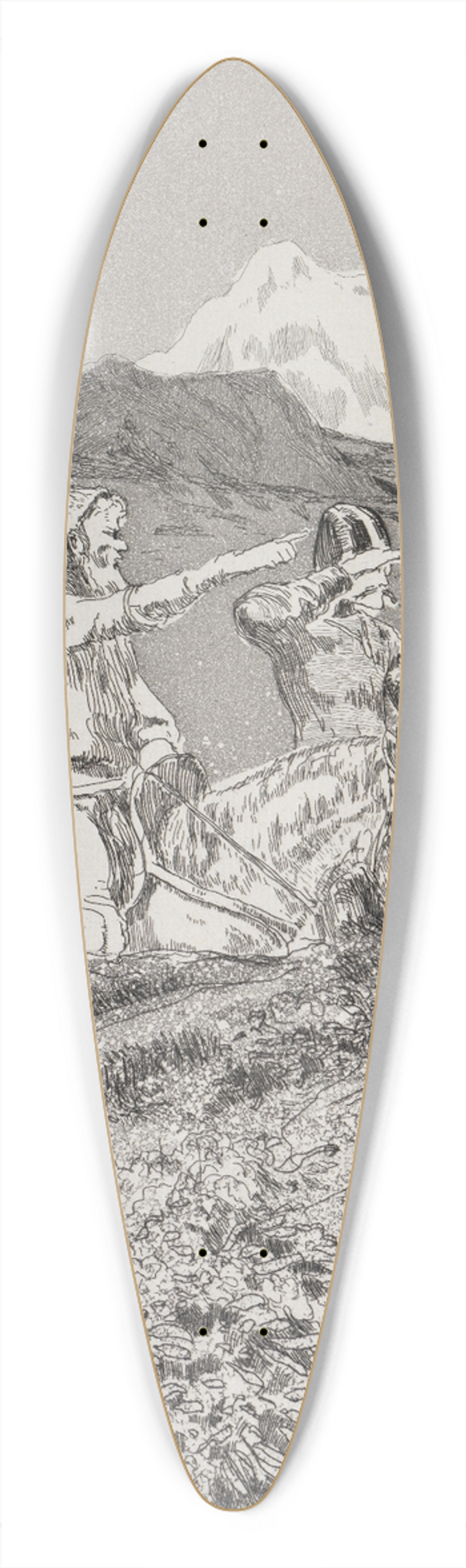 Max Klinger - Der Zug (Zelt, Opus XIV, 1. Teil, Nr. 13) 39.3 inch art pintail longboard deck