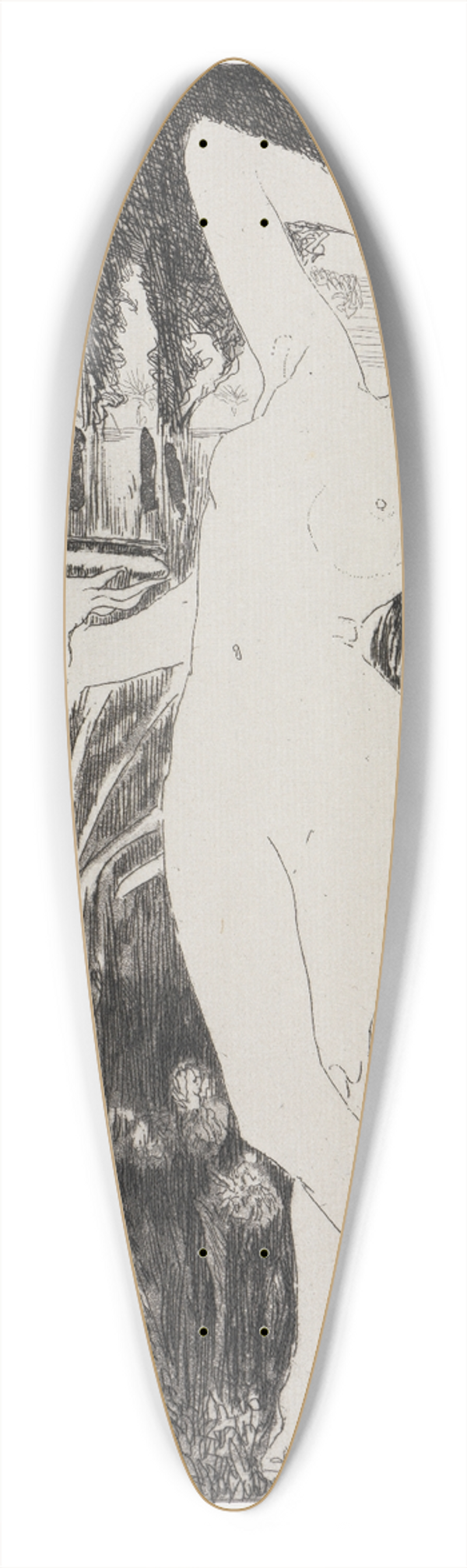 Max Klinger - Die Schale (Zelt, Opus XIV, 1. Teil, Nr. 15) 39.3 inch art pintail longboard deck