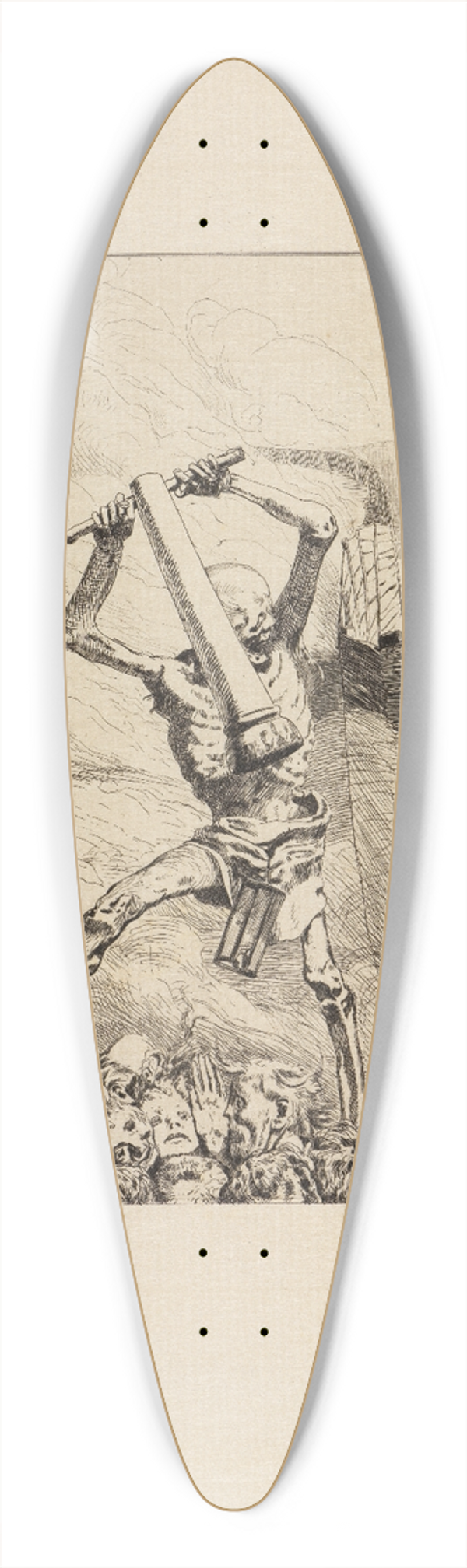 Max Klinger - Dritte Zukunft (Eva und die Zukunft, Opus III, Blatt 6) 39.3 inch art pintail longboard deck
