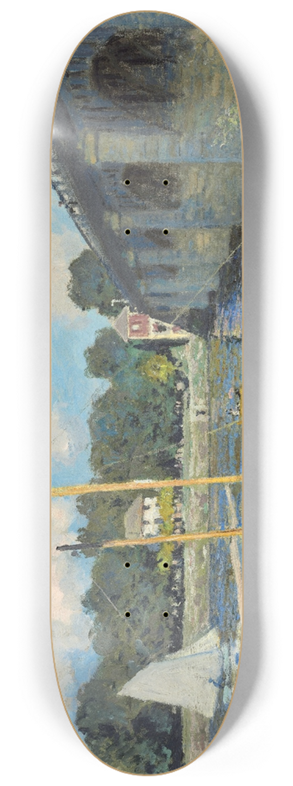 Claude Monet - The Bridge at Argenteuil 8.25 inch art skate deck