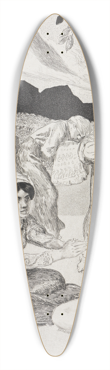 Max Klinger - Geschenke (Zelt, Opus XIV, 2. Teil, Nr. 29) 39.3 inch art pintail longboard deck