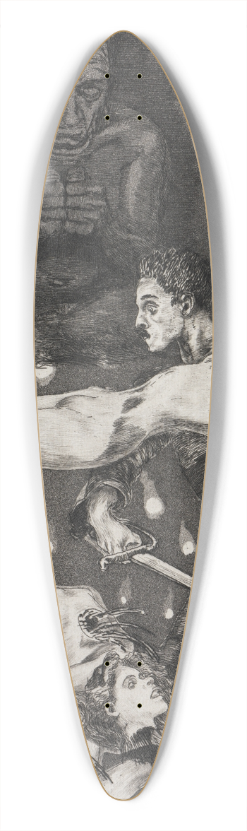 Max Klinger - Mord (Zelt, Opus XIV, 2. Teil, Nr. 39) 39.3 inch art pintail longboard deck