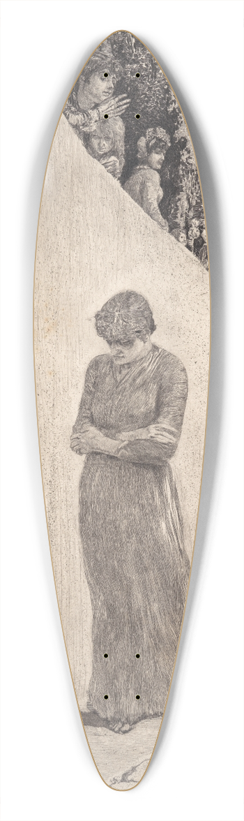 Max Klinger - Shame (Schande) 39.3 inch art pintail longboard deck