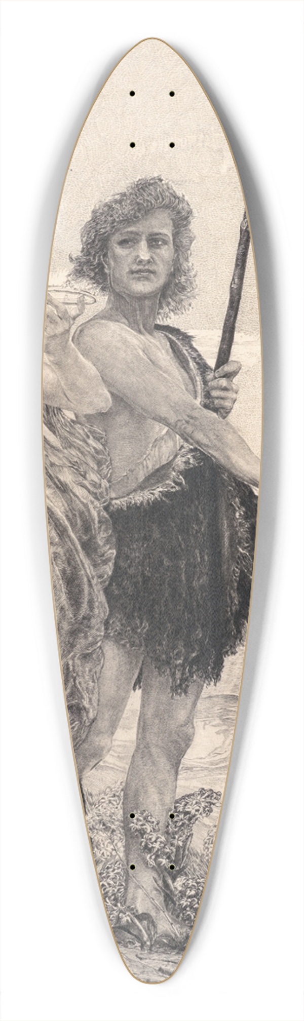 Max Klinger - Temptation (Versuchung) 39.3 inch art pintail longboard deck