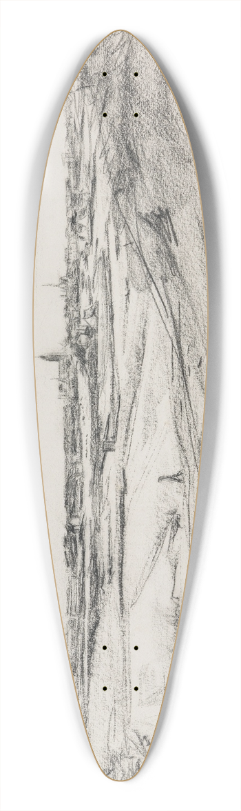 Max Liebermann - Hollndische Landschaft 39.3 inch art pintail longboard deck