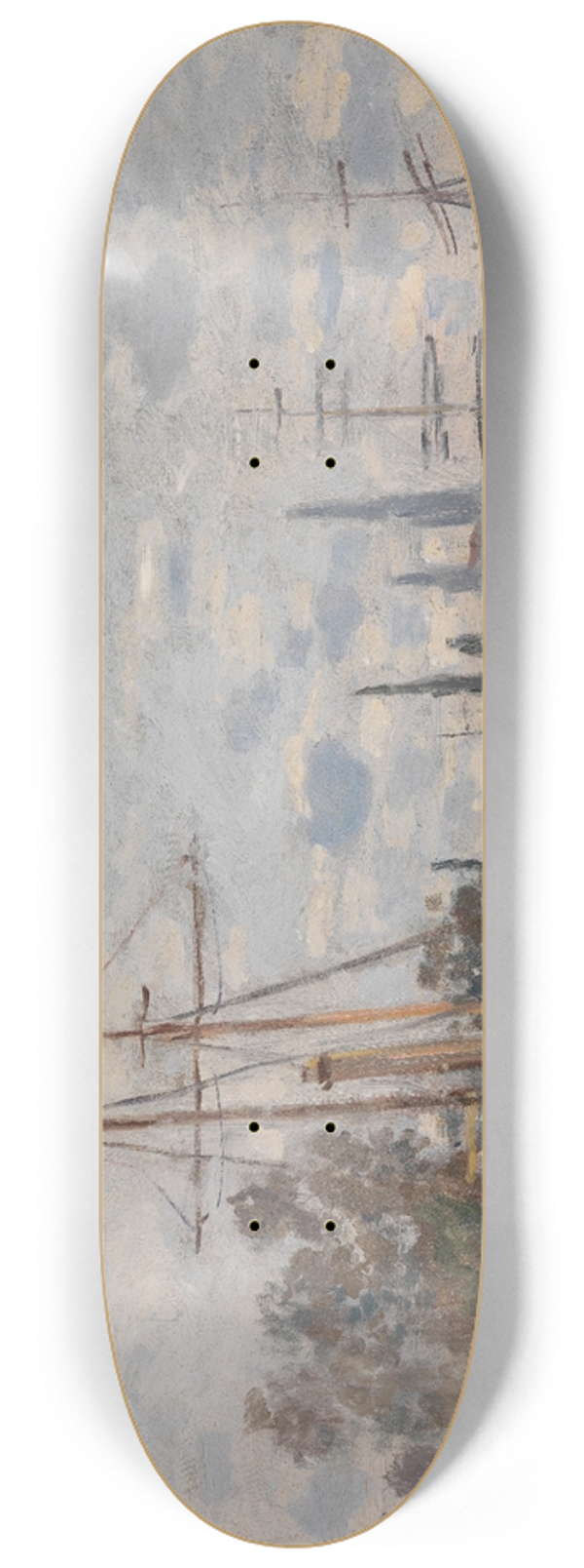 Claude Monet - The Seine near Rouen 8.25 inch art skate deck