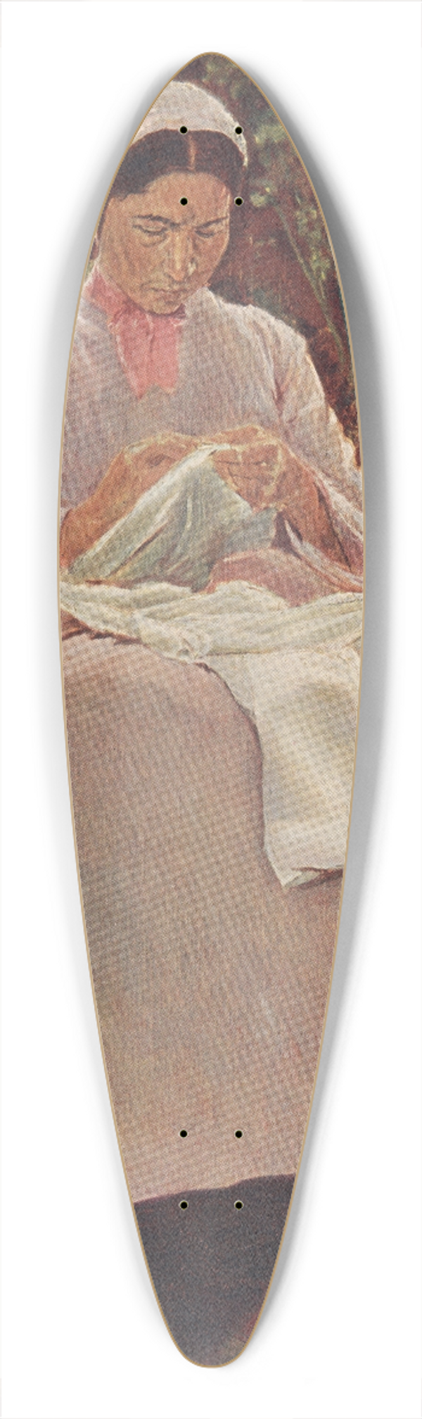 Max Liebermann - Seamstress 39.3 inch art pintail longboard deck