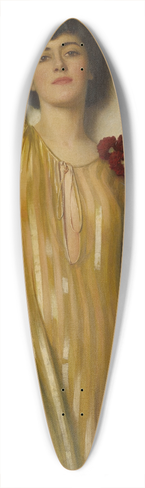 Max Nonnenbruch - Lady in Yellow 39.3 inch art pintail longboard deck