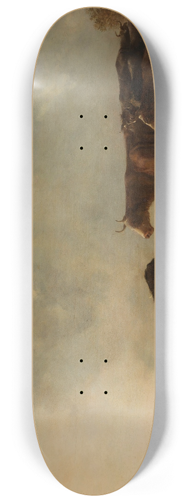 Aelbert Cuyp - River Landscape with Cows 8.25 inch art skate deck